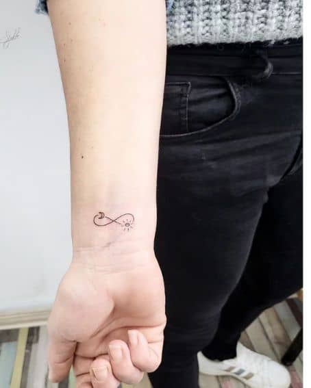 Sun and Moon Infinity Tattoo