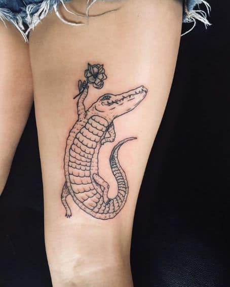 Sweet Dancing Gator Tattoo