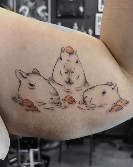 Three Capybara Tattoo