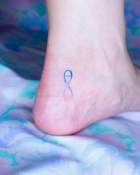 Tiny Infinity Tattoo on Ankle