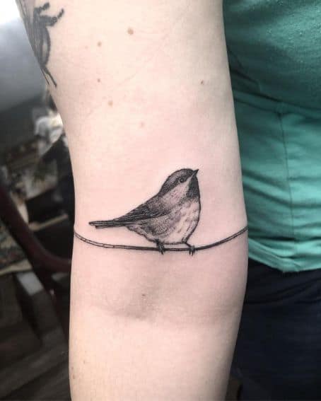 Tiny Lil Boreal Chickadee Tattoo