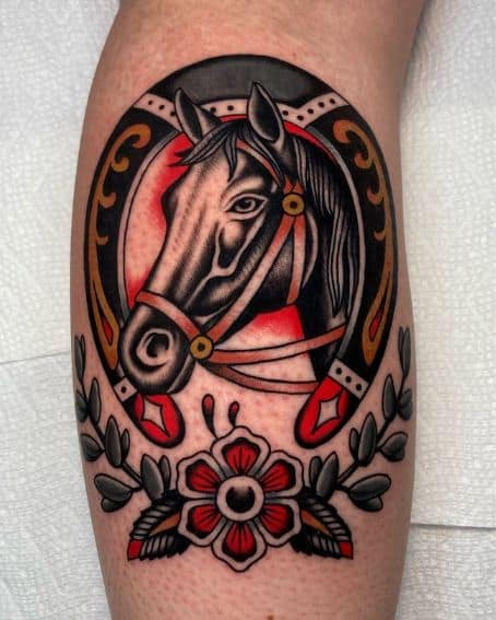 Traditional Horse Tattoo