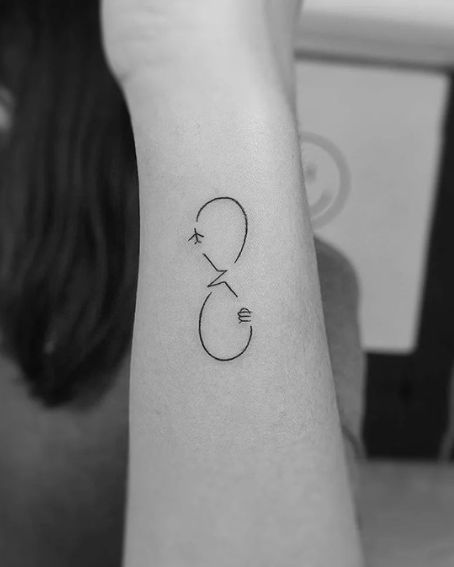 Travelling Virgo Infinity Tattoo