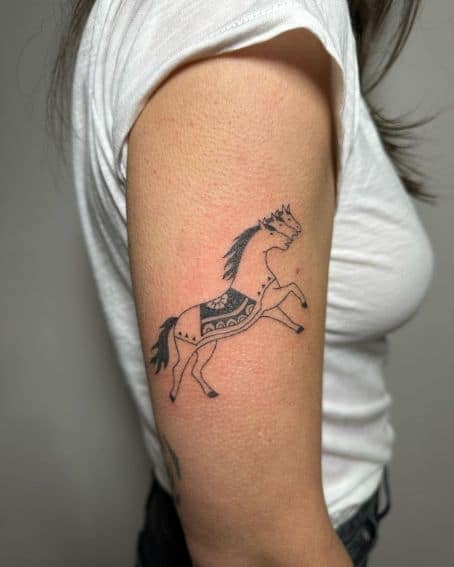 Triple Headed Horse Tattoo