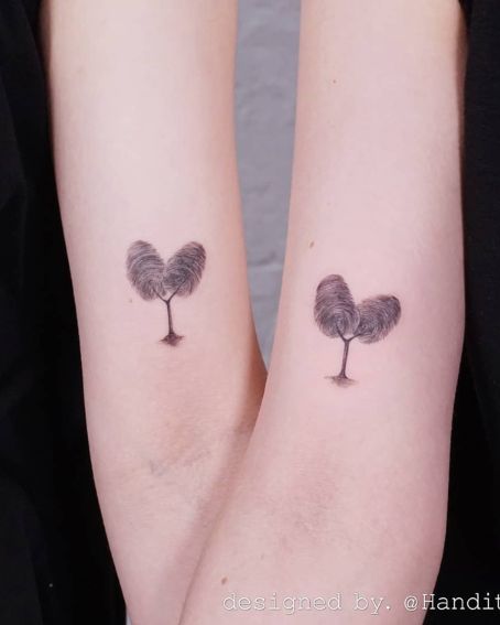 Twins Fingerprint Tattoo Design