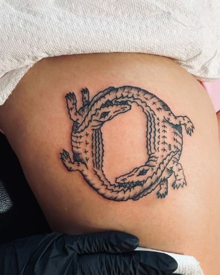 Unalome Gator Tattoo