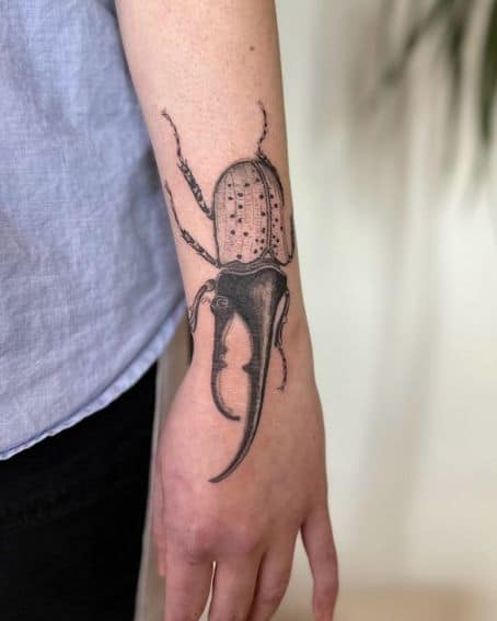 Vintage Beetle Tattoo Art