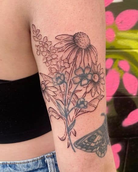 Vintage Floral Tattoo