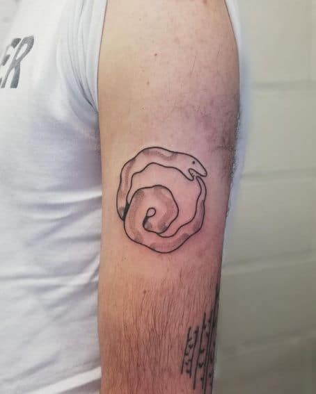 Wiggly Ouroboros Tattoo Design