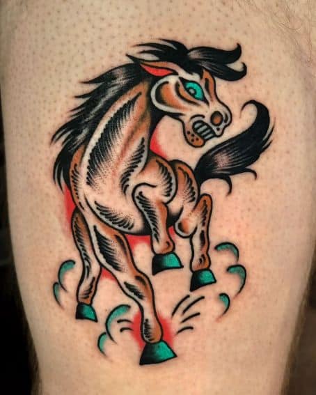 Wild Horse Tattoo Design